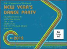 Retro Rainbow Invitation