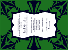 Bar Mitzvah Blue & Green Invitation