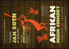 African Music Postcard