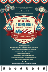 Fourth of July Freedom Blue Poster