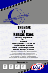WFL Oklahoma Thunder Poster Purple