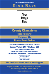 Sports Poster 001 in Blue and Gold