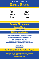 Sports Poster 002 in Blue and Yellow