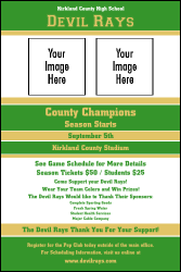 Sports Poster 002 in Green and Gold