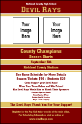 Sports Poster 002 in Maroon and Gold