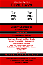 Sports Poster 002 in Red and Black