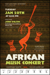 African Music Logo Poster