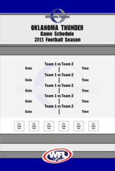 WFL Oklahoma Thunder Game Schedule Poster