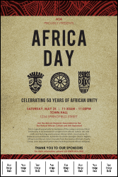 African Theme Logo Poster