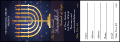 Hanukkah Menorah Raffle Ticket
