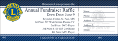 Lions Club Raffle Ticket