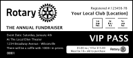 Rotary Club 2 Black and White VIP Pass