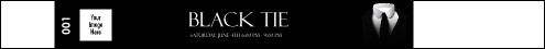Black Tie Premium Synthetic Wristband