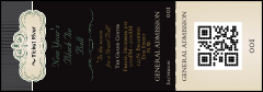 Classic Black Pinstripe Event Ticket