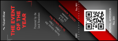 Red and Silver Event Ticket