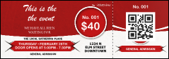 Red Event Ticket