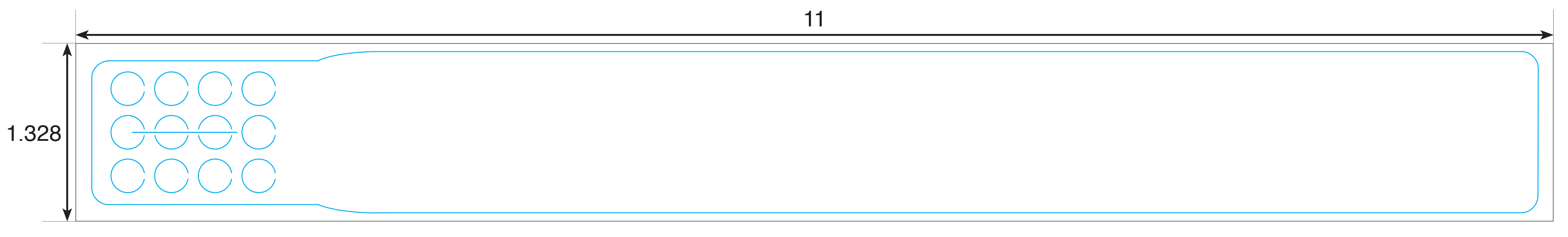 Boca Thermal Generic Wristband 1.328" x 11"