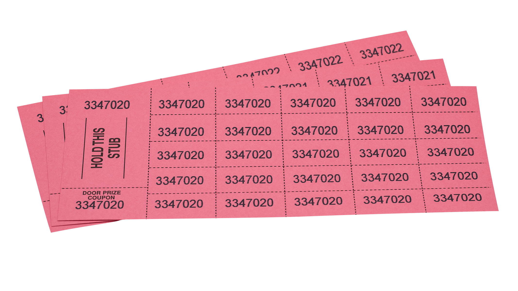 Sheet Raffle Ticket Pink (pack of 500)
