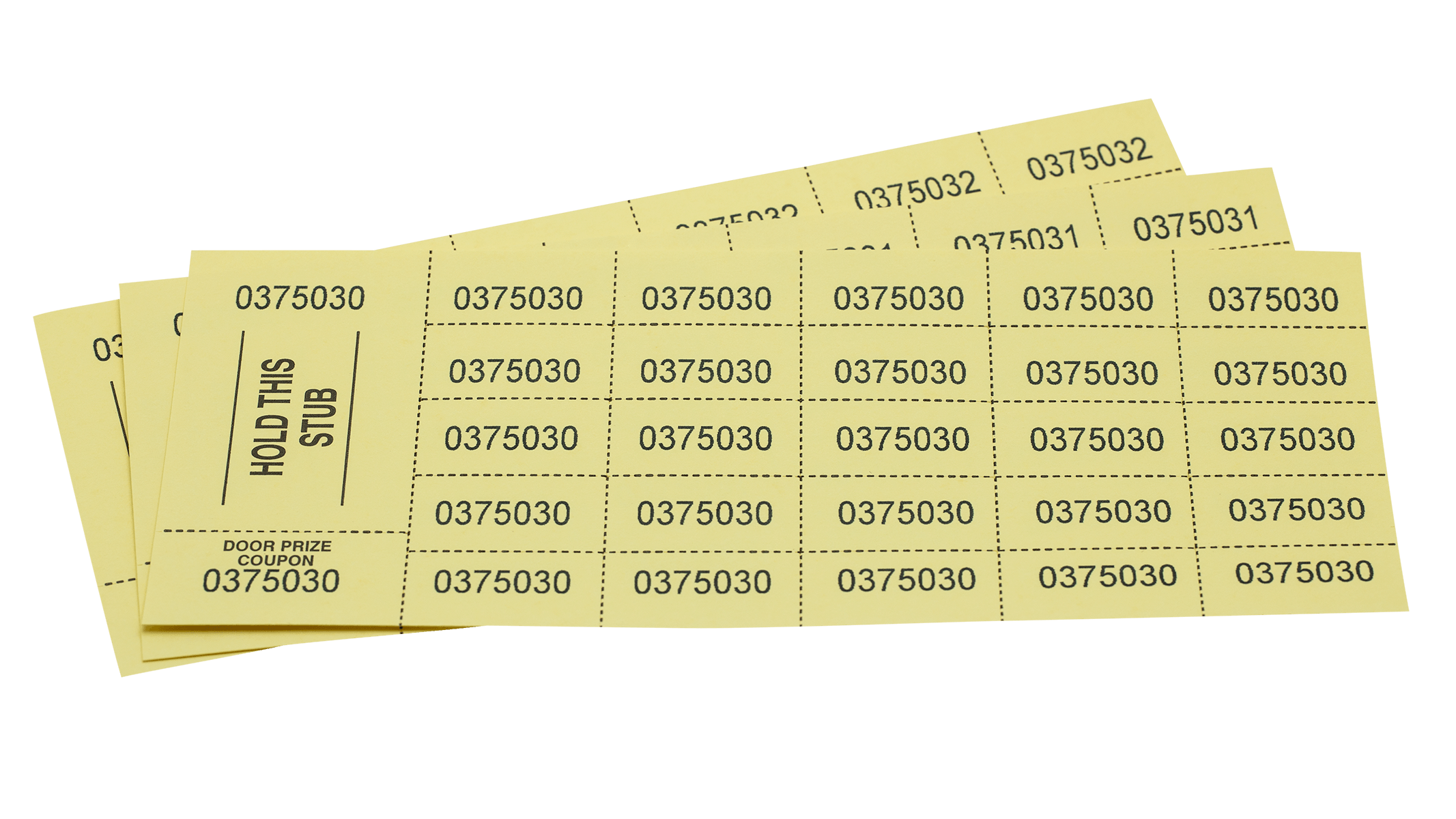 Sheet Raffle Ticket Yellow (pack of 500)