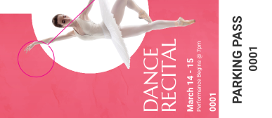 Ballet Dance Recital Hang Tag