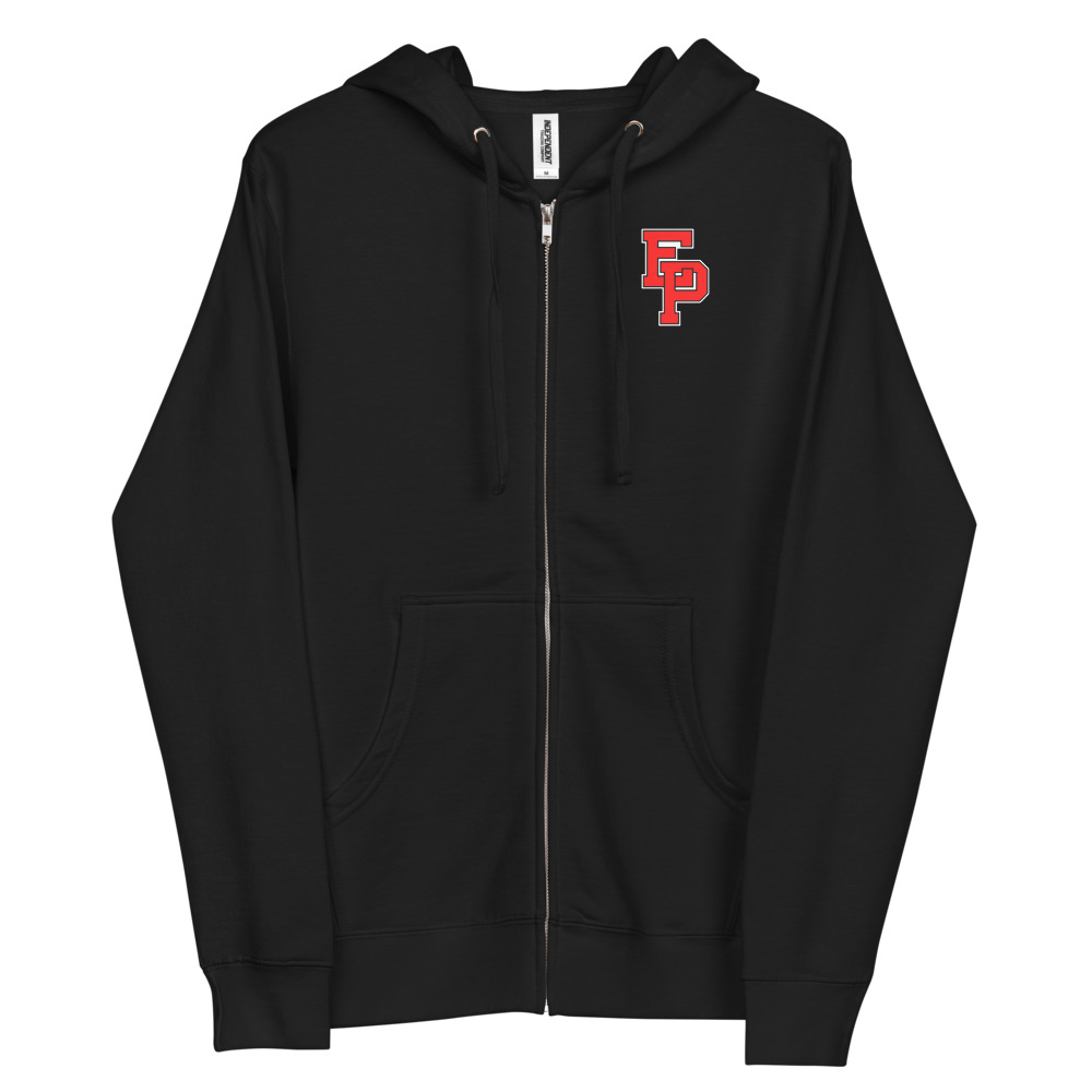 Unisex Fleece Zip Up Hoodie Option 1