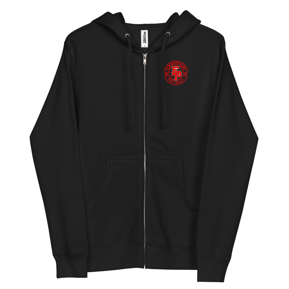 Unisex Fleece Zip Up Hoodie Option 2
