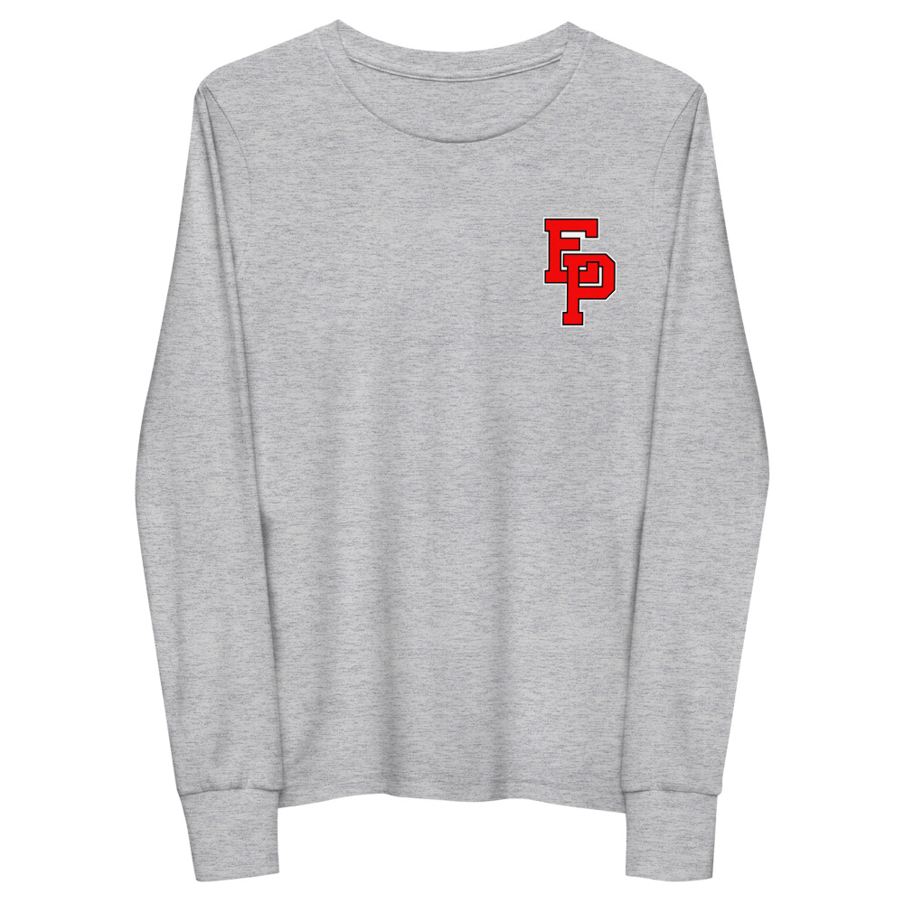 Unisex Youth Long Sleeve T-shirts Left Chest Logo Option 1