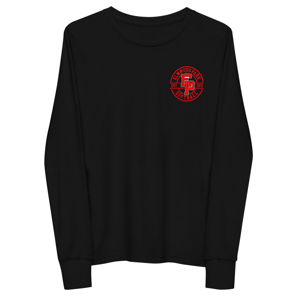 Unisex Youth Long Sleeve T-shirts Left Chest Logo Option 2