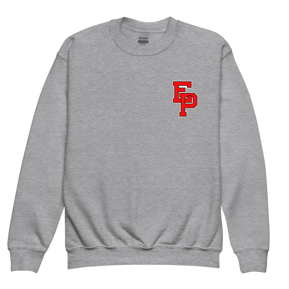 Unisex Youth Crew Neck Sweatshirts Left Chest Logo Option 1