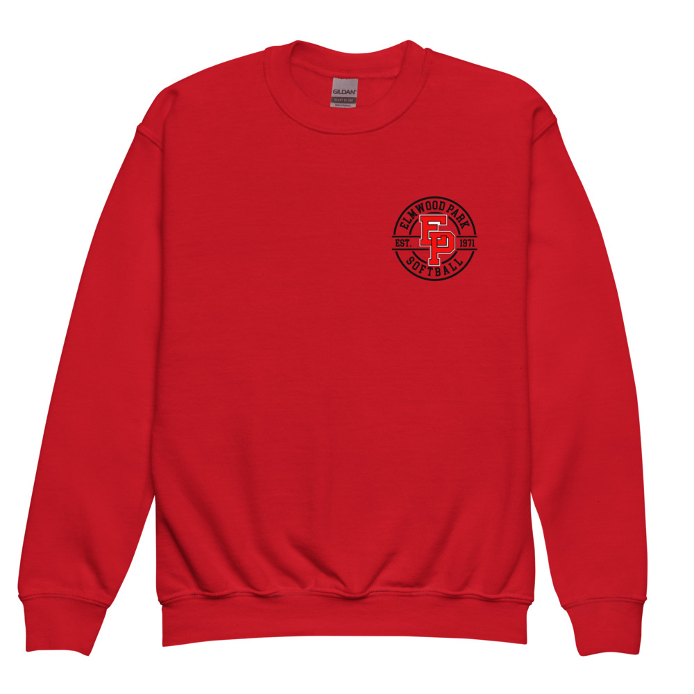 Unisex Youth Crew Neck Sweatshirts Left Chest Logo Option 2