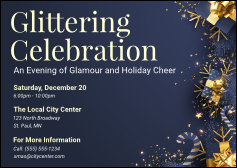 Glittering Celebration Postcard