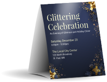 Glittering Celebration Table Tent