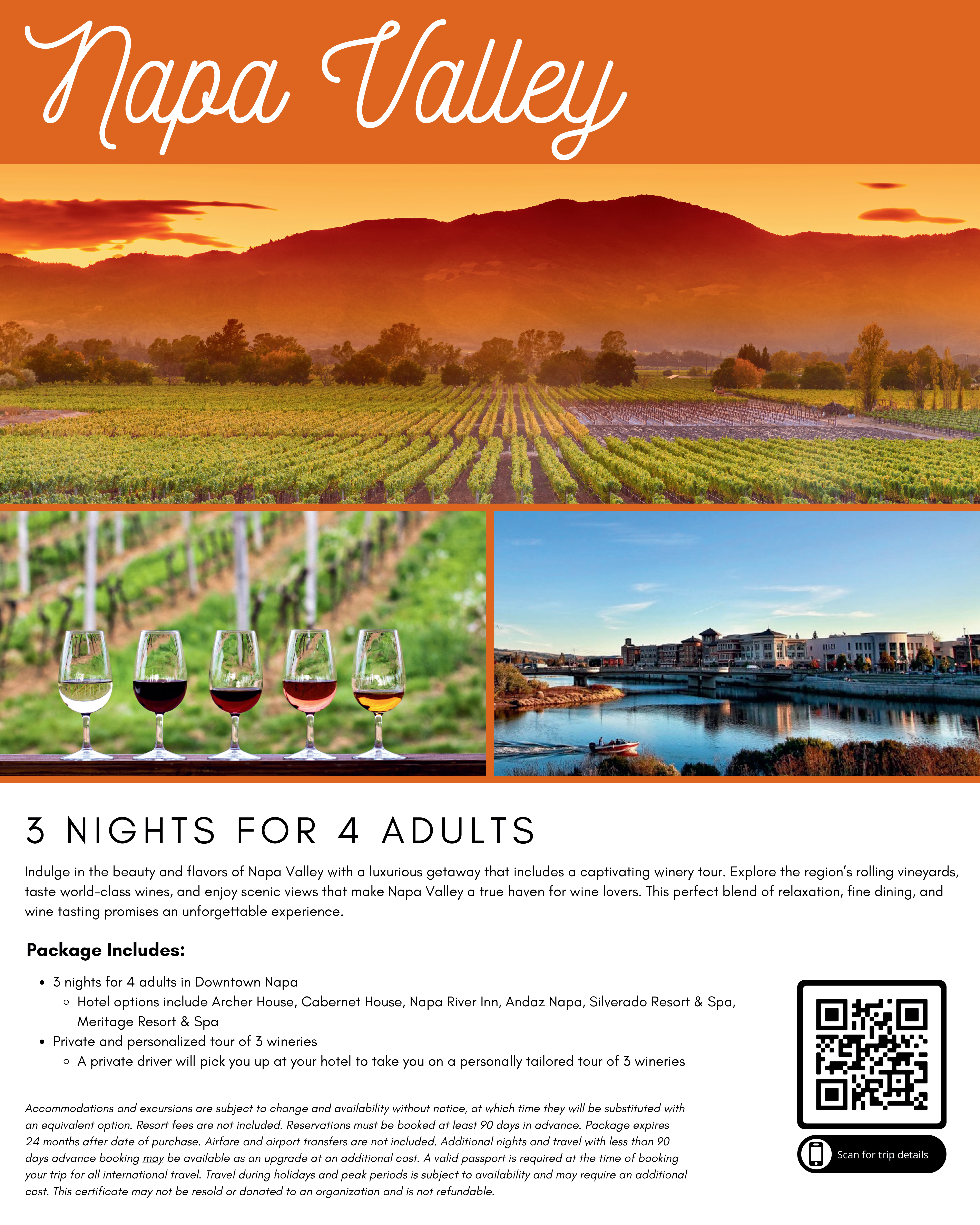 Napa Valley Wine Tour for 4