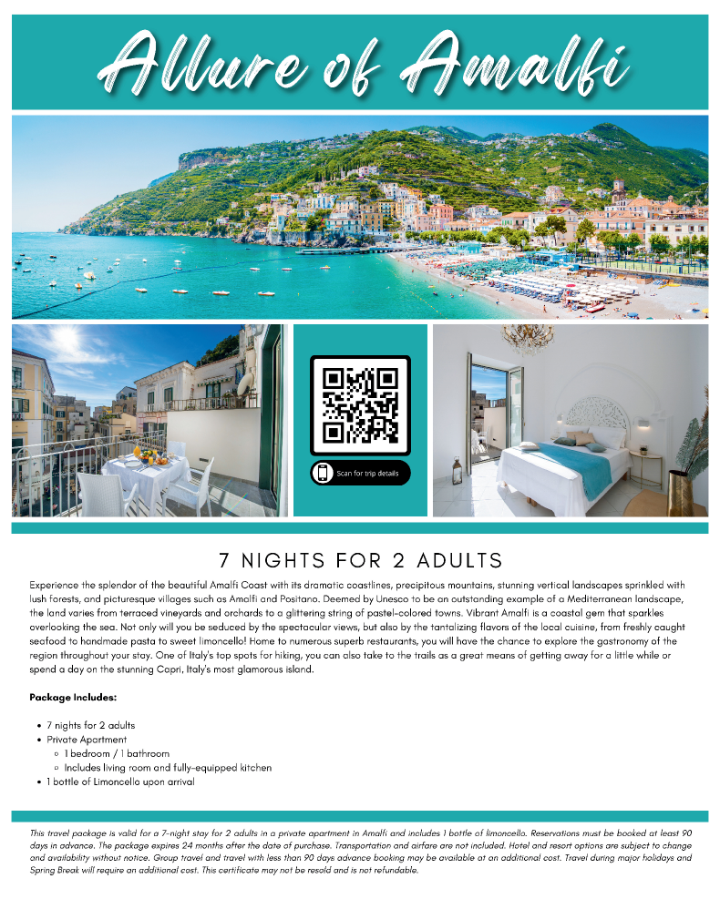 Amalfi Coast - 7 Nights for 2 Poster