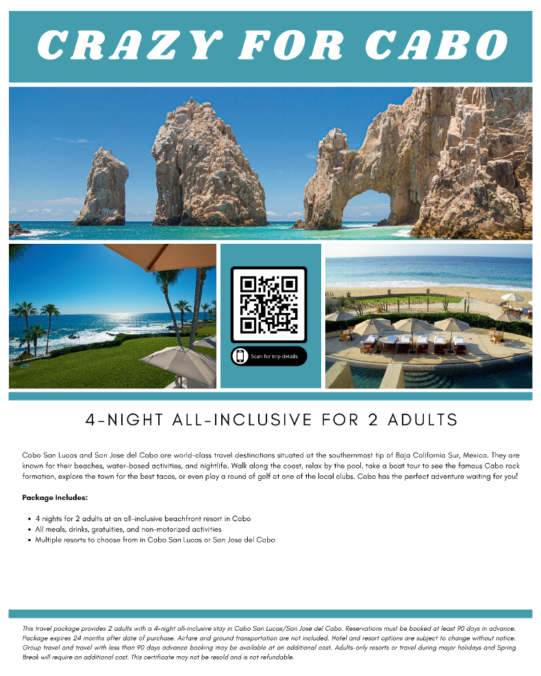 Cabo - 4 Nights for 2 Poster