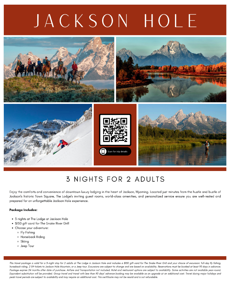 Jackson Hole - 3 Nights for 2 Poster