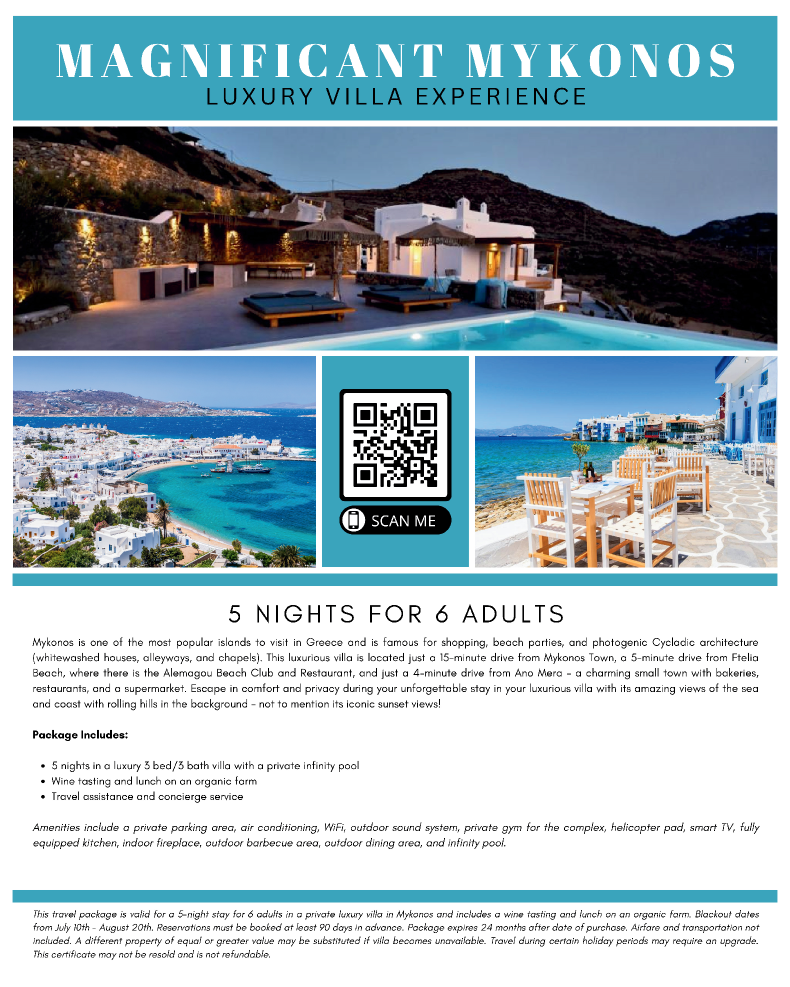 Mykonos, Greece Villa - 5 Nights for 6 Poster