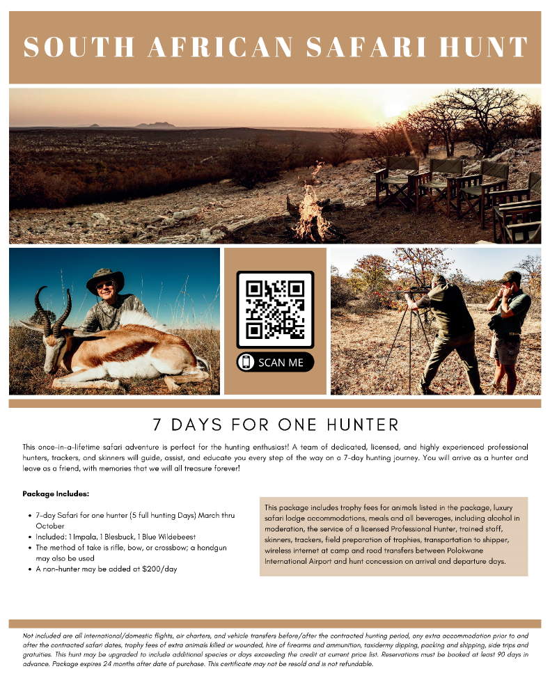 South African Safari Hunt - 7 Days for 1 Hunter Poster