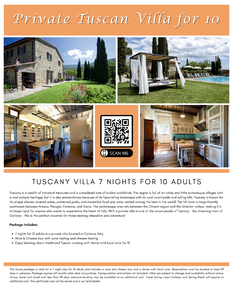 Tuscan Villa - 7 Nights for 10 Poster