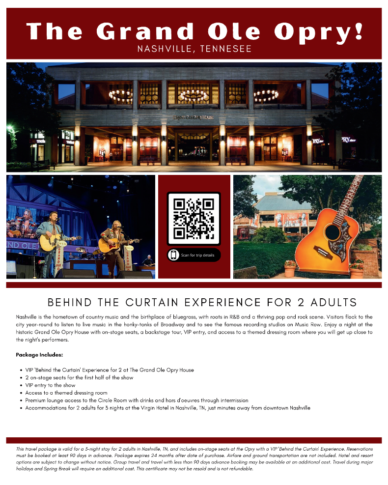 VIP Opry Experience - 3 Nights for 2 Poster