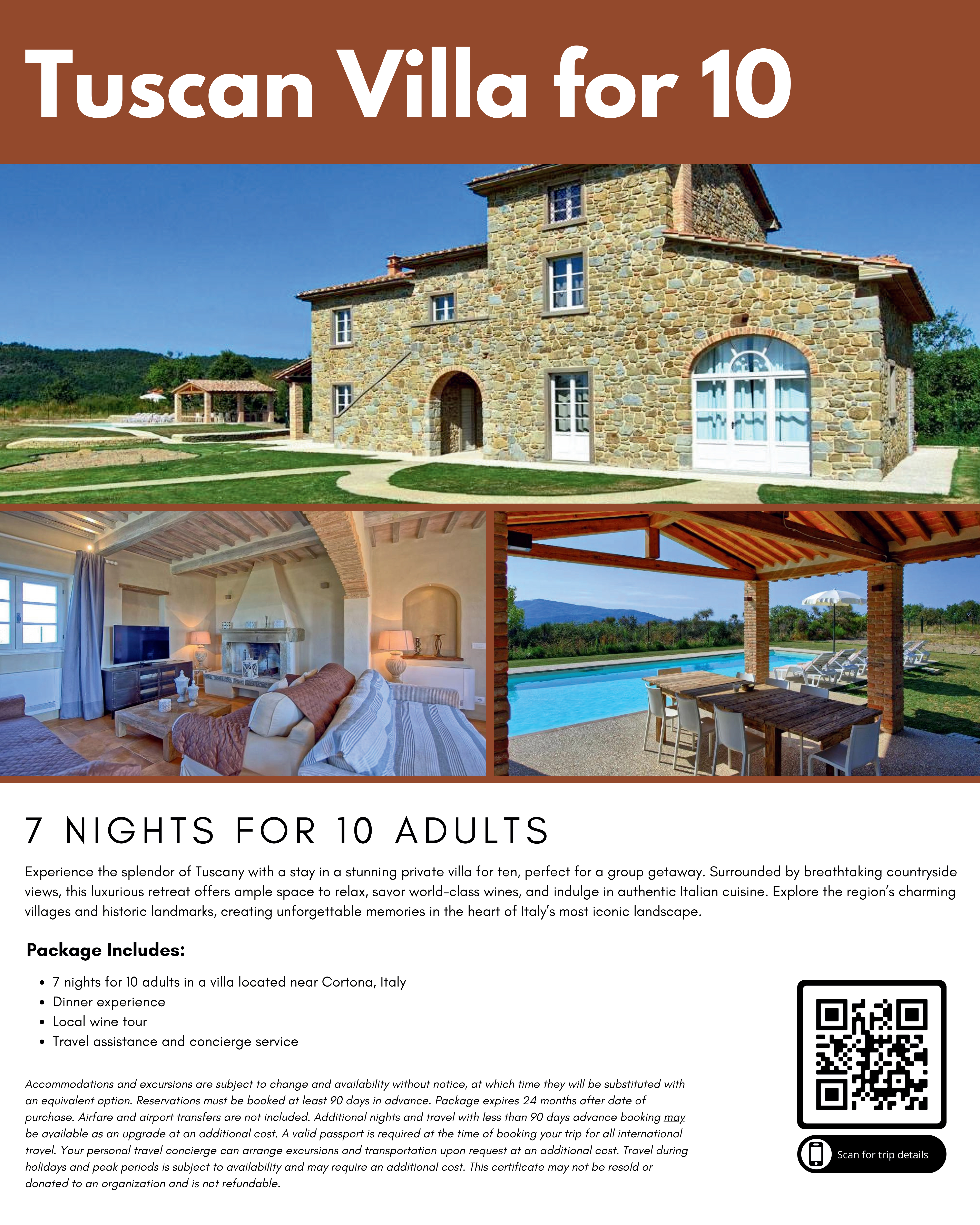 Tuscan Villa for 10