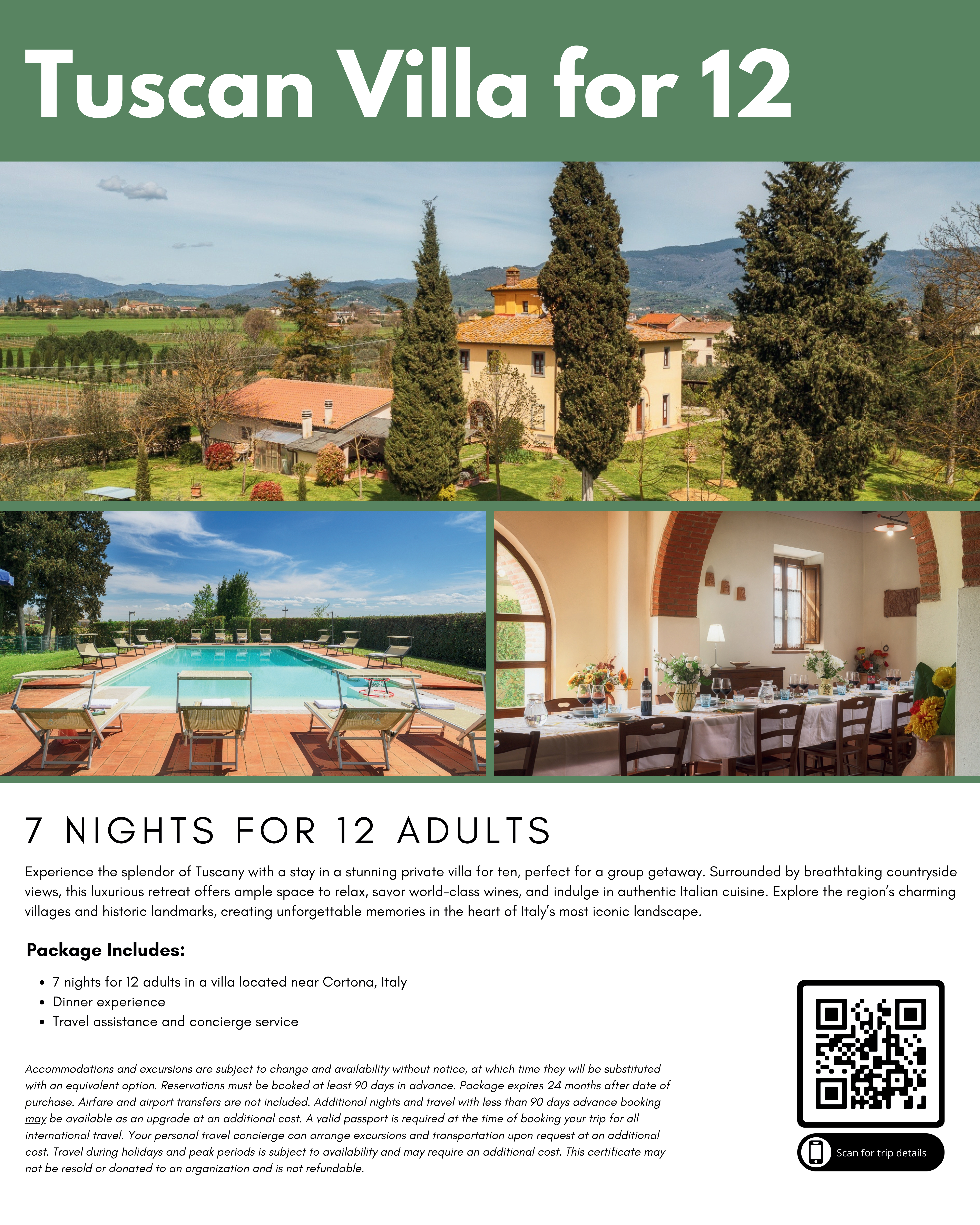 Tuscan Villa for 12