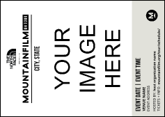 Mountainfilm Black Text Image Postcard
