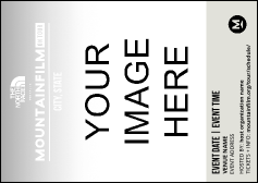 Mountainfilm White Text Image Postcard