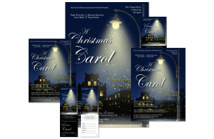 Christmas Carol Town Scene