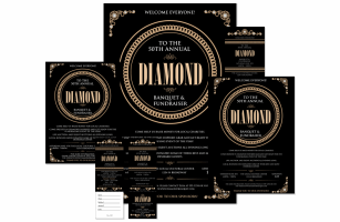Elegant Diamonds Black