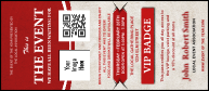 Red  VIP Event Badge Large