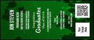 Graduation - Green VIP Event Badge Large VIP Event Badge Large