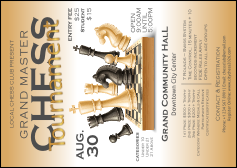Grand Master Chess Club Tournament Flyer