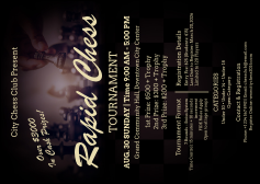 Rapid Play Chess Tournament Club Flyer